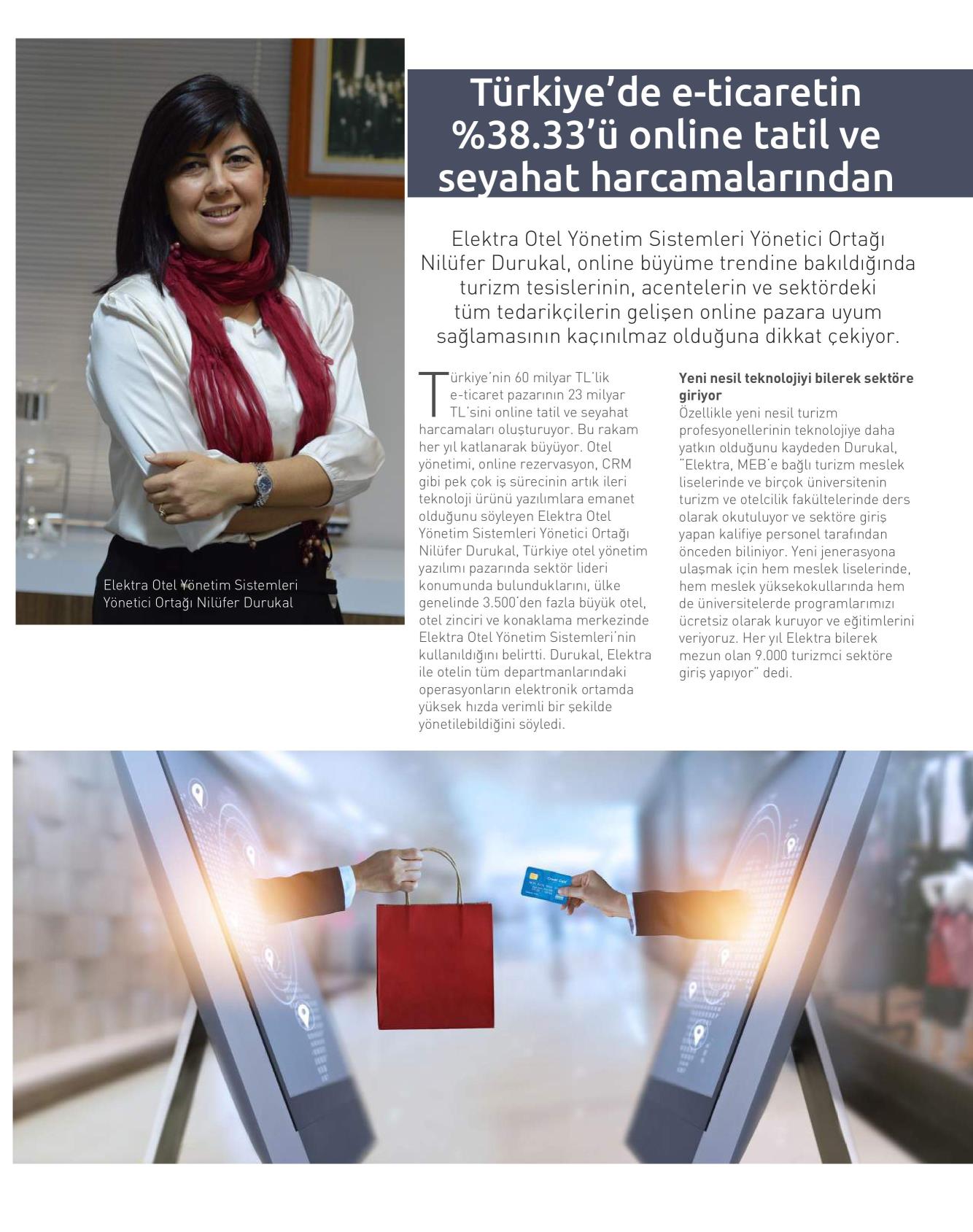 Türkiye’de e-Ticaretin %38,33’ü Online Tatil ve Seyahat Harcamalarından (Hotel-Restaurant Hi-Tech Dergisi Temmuz 2019)