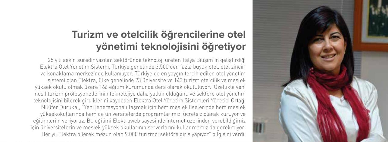 Turizm ve Otelcilik Öğrencilerine Otel Yönetimi Teknolojisini Öğretiyor (Hotel-Restaurant Hi-Tech Dergisi Kasım 2019)