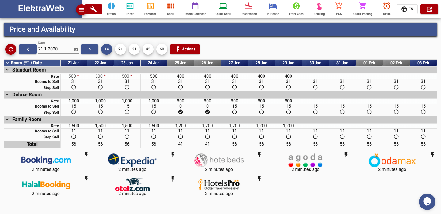 ElektraWeb hotel management software