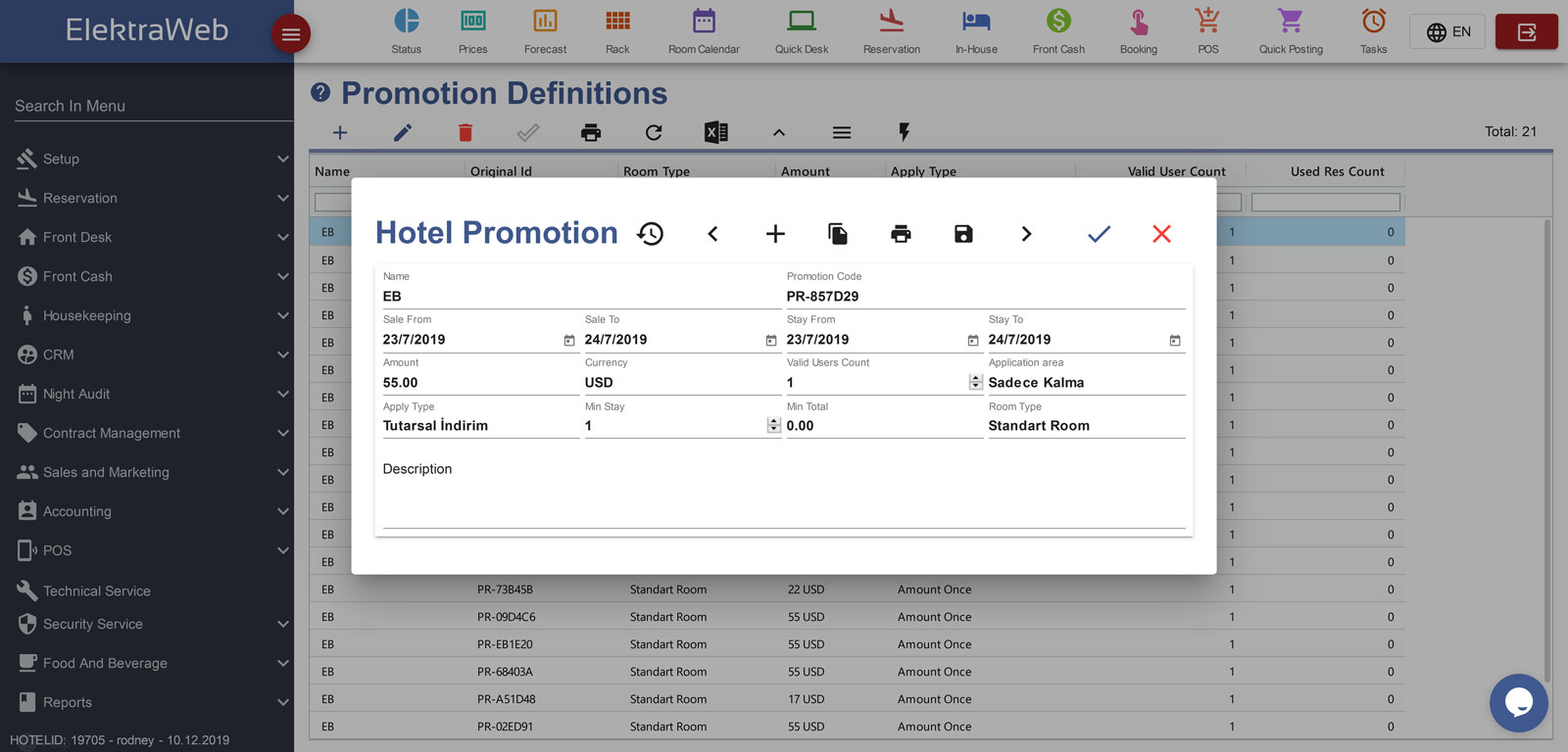 elektraweb hotel management software