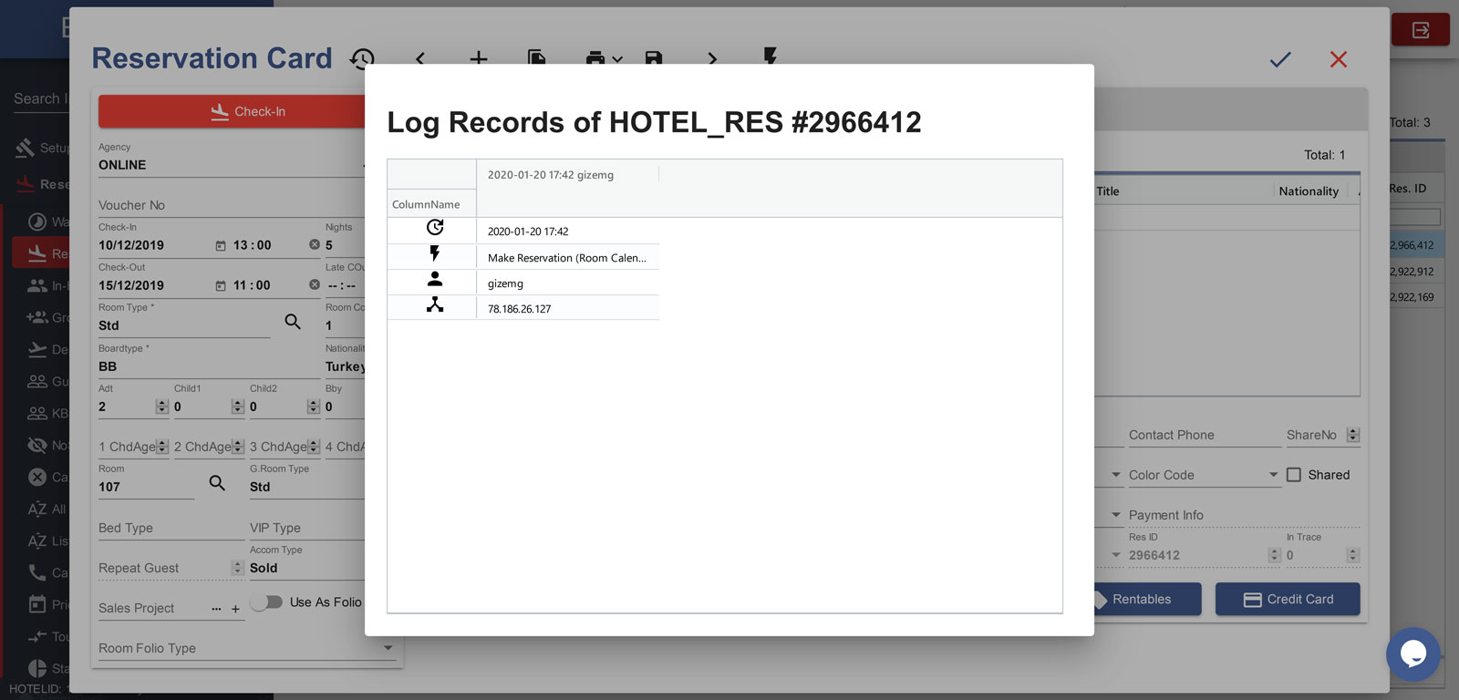 elektraweb hotel management software