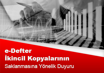 e-Defter İkincil Kopyalarının Saklanmasına Yönelik Duyuru