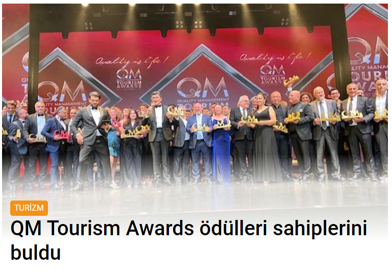 QM Tourism Awards ödülleri sahiplerini buldu (turizmdays.com – 01.06.2023)